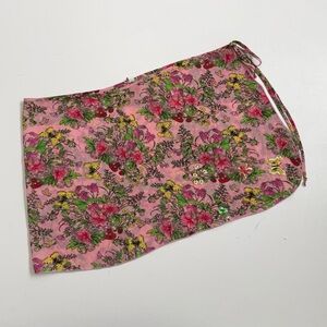 Global Beach Sarong Swim Coverup Skirt Wrap Floral Sequin Butterfly Floral Beach